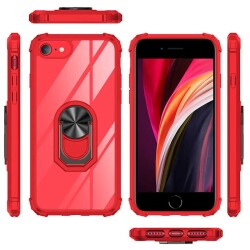 Eiroo Magnetics iPhone 7 / 8 Ultra Koruma Kırmızı Kılıf - 10