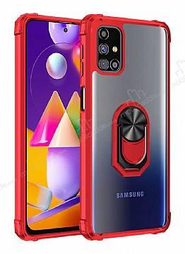 Eiroo Magnetics Samsung Galaxy M31S Ultra Koruma Kırmızı Kılıf - 1