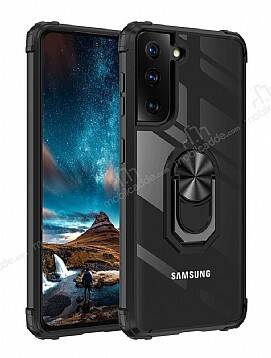 Eiroo Magnetics Samsung Galaxy S21 Plus Süper Koruma Siyah Kılıf - 1