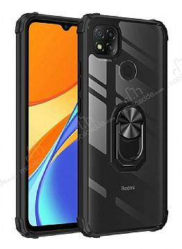 Eiroo Magnetics Xiaomi Redmi 9C Ultra Koruma Siyah Kılıf - 1