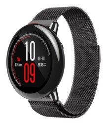 Eiroo Milanese Loop Amazfit Pace Siyah Metal Kordon - 1