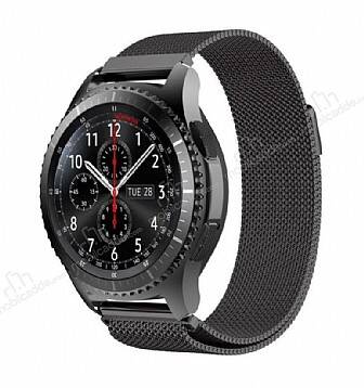 Eiroo Milanese Loop Huawei Watch GT2 Pro Siyah Metal Kordon - 1