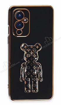 Eiroo OnePlus 9 Bearbrick Standlı Siyah Silikon Kılıf - 1