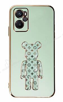 Eiroo Oppo A36 Bearbrick Standlı Yeşil Silikon Kılıf - 1