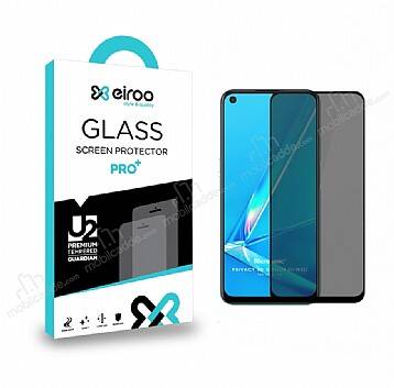 Eiroo Oppo A52 Full Privacy Tempered Glass Cam Ekran Koruyucu - 1