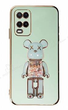 Eiroo Oppo A54 4G Candy Bear Standlı Yeşil Silikon Kılıf - 1