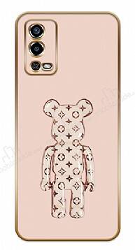 Eiroo Oppo A55 Bearbrick Standlı Pembe Silikon Kılıf - 1