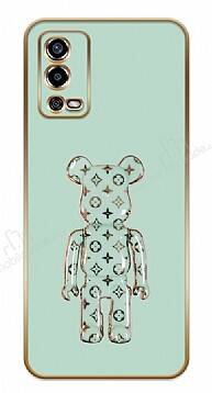 Eiroo Oppo A55 Bearbrick Standlı Yeşil Silikon Kılıf - 1