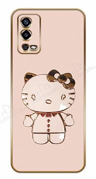 Eiroo Oppo A55 Hello Kitty Standlı Pembe Silikon Kılıf - 1