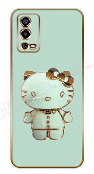 Eiroo Oppo A55 Hello Kitty Standlı Yeşil Silikon Kılıf - 1