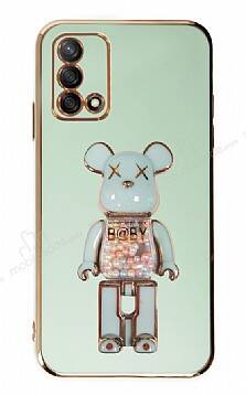 Eiroo Oppo A74 4G Candy Bear Standlı Yeşil Silikon Kılıf - 1