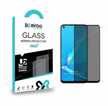 Eiroo Oppo A92 Full Privacy Tempered Glass Cam Ekran Koruyucu - 1