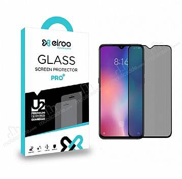 Eiroo Oppo Reno3 Full Privacy Tempered Glass Cam Ekran Koruyucu - 1