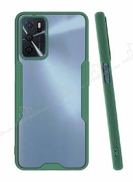 Eiroo Painted Oppo A16 Kamera Korumalı Yeşil Kılıf - 1