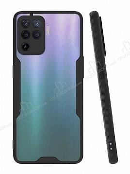 Eiroo Painted Oppo Reno 5 Lite Kamera Korumalı Siyah Kılıf - 1