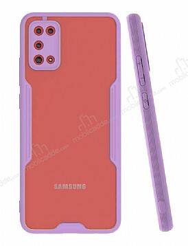 Eiroo Painted Samsung Galaxy A02s Kamera Korumalı Mor Kılıf - 1