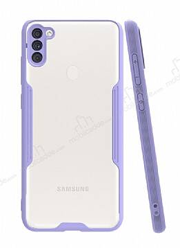 Eiroo Painted Samsung Galaxy A11 Mor Silikon Kılıf - 1