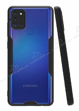 Eiroo Painted Samsung Galaxy A21s Siyah Silikon Kılıf - 1