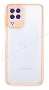 Eiroo Painted Samsung Galaxy A22 4G Kamera Korumalı Pembe Kılıf - 1