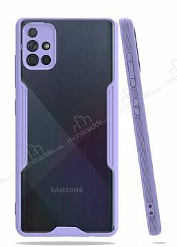 Eiroo Painted Samsung Galaxy A51 Mor Silikon Kılıf - 1