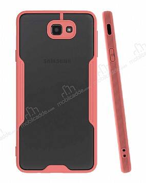 Eiroo Painted Samsung Galaxy J7 Prime Pembe Silikon Kılıf - 1