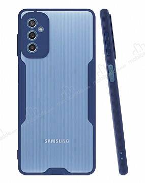 Eiroo Painted Samsung Galaxy M52 5G Lacivert Silikon Kılıf - 1