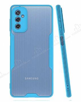 Eiroo Painted Samsung Galaxy M52 5G Mavi Silikon Kılıf - 1