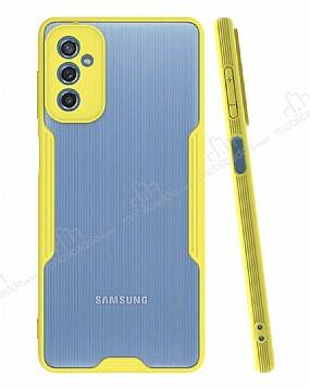 Eiroo Painted Samsung Galaxy M52 5G Sarı Silikon Kılıf - 1