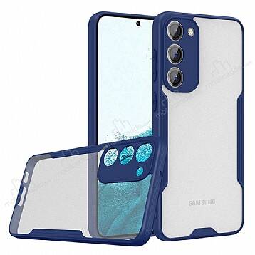 Eiroo Painted Samsung Galaxy S23 Kamera Korumalı Lacivert Silikon Kılıf - 1