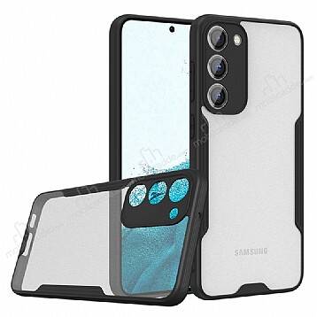 Eiroo Painted Samsung Galaxy S23 Kamera Korumalı Siyah Silikon Kılıf - 1