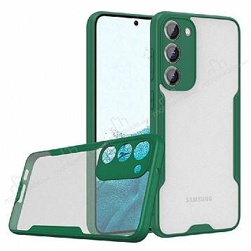 Eiroo Painted Samsung Galaxy S23 Kamera Korumalı Yeşil Silikon Kılıf - 1