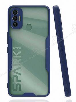 Eiroo Painted Tecno Spark 7T Kamera Korumalı Lacivert Kılıf - 1