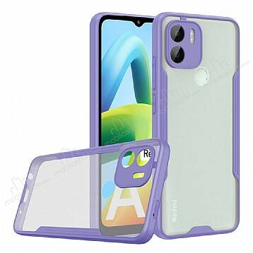 Eiroo Painted Xiaomi Redmi A1 Kamera Korumalı Mor Silikon Kılıf - 1