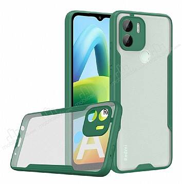 Eiroo Painted Xiaomi Redmi A1 Kamera Korumalı Yeşil Silikon Kılıf - 1