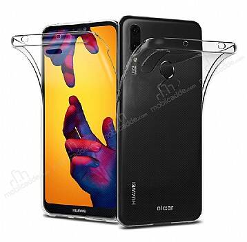 Eiroo Protection Huawei P20 Lite 360 Derece Koruma Şeffaf Silikon Kılıf - 1