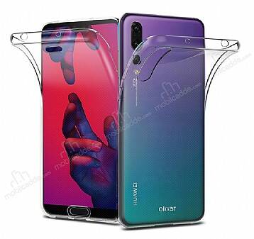 Eiroo Protection Huawei P20 Pro 360 Derece Koruma Şeffaf Silikon Kılıf - 1