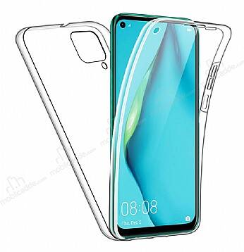 Eiroo Protection Huawei P40 Lite 360 Derece Koruma Şeffaf Silikon Kılıf - 1