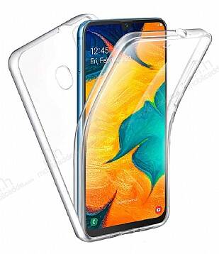 Eiroo Protection Samsung Galaxy A30 360 Derece Koruma Şeffaf Silikon Kılıf - 1