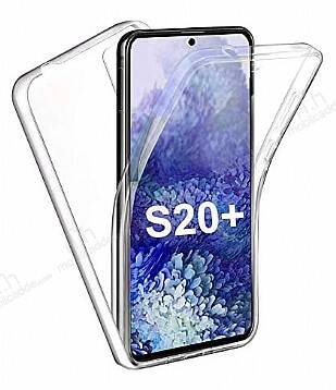 Eiroo Protection Samsung Galaxy S20 Plus 360 Derece Koruma Şeffaf Silikon Kılıf - 1