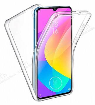 Eiroo Protection Xiaomi Mi 9 Lite 360 Derece Koruma Şeffaf Silikon Kılıf - 1