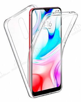 Eiroo Protection Xiaomi Redmi 8 360 Derece Koruma Şeffaf Silikon Kılıf - 1