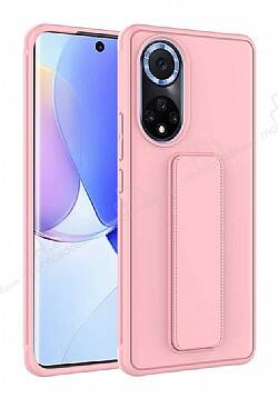 Eiroo Qstand Huawei nova 9 Pembe Silikon Kılıf - 1