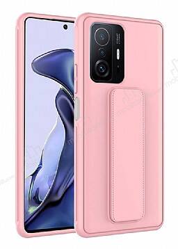 Eiroo Qstand Xiaomi 11T / 11T Pro Pembe Silikon Kılıf - 1