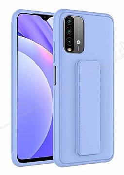 Eiroo Qstand Xiaomi Redmi Note 10 Lila Silikon Kılıf - 1