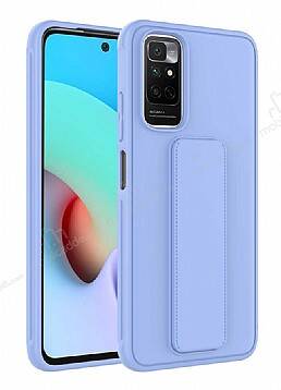 Eiroo Qstand Xiaomi Redmi Note 11 Lila Silikon Kılıf - 1