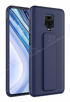 Eiroo Qstand Xiaomi Redmi Note 9 Pro Lacivert Silikon Kılıf - 1