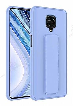 Eiroo Qstand Xiaomi Redmi Note 9 Pro Lila Silikon Kılıf - 1