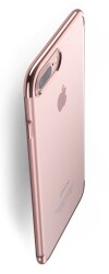 Eiroo Radiant iPhone 7 Plus / 8 Plus Rose Gold Kenarlı Şeffaf Rubber Kılıf - 1