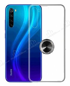 Eiroo Ring Crystal Xiaomi Redmi Note 8 Siyah Yüzüklü Silikon Kılıf - 1