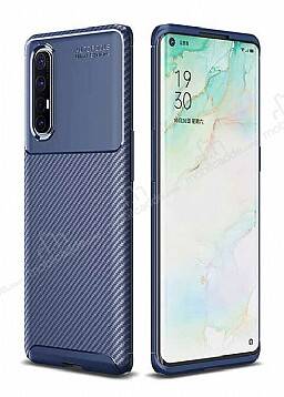 Eiroo Rugged Carbon Oppo Reno3 Pro Lacivert Silikon Kılıf - 1